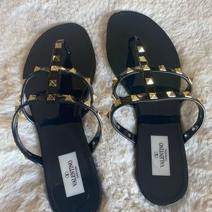 Valentino Rockstud jelly sandals